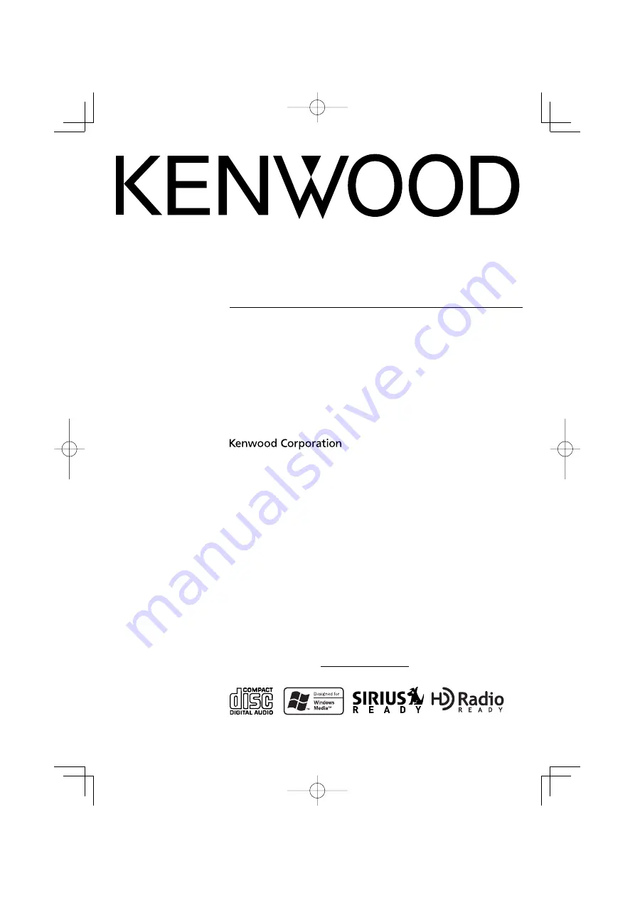 Kenwood KTS-MP400MR - Radio / CD Скачать руководство пользователя страница 1