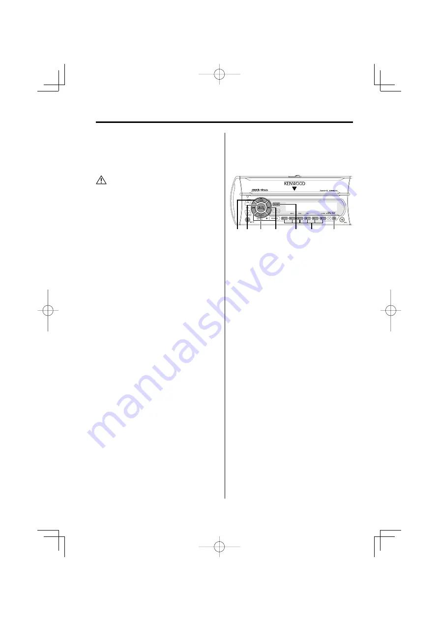 Kenwood KTS-MP400MR - Radio / CD Instruction Manual Download Page 6