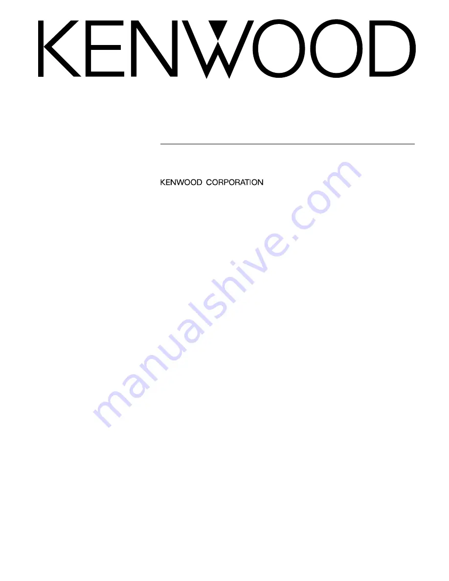 Kenwood KVC-1000 Instruction Manual Download Page 1