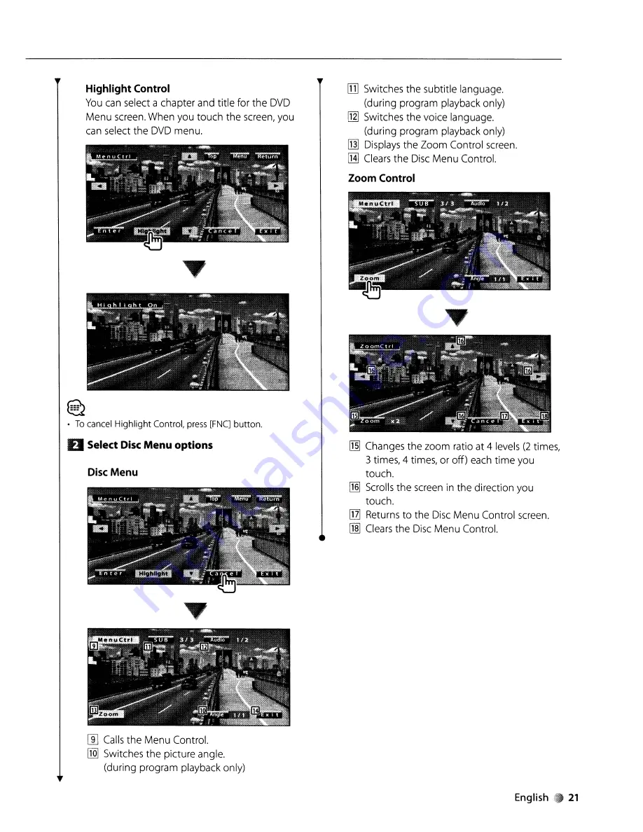 Kenwood KVT-512 Instruction Manual Download Page 21