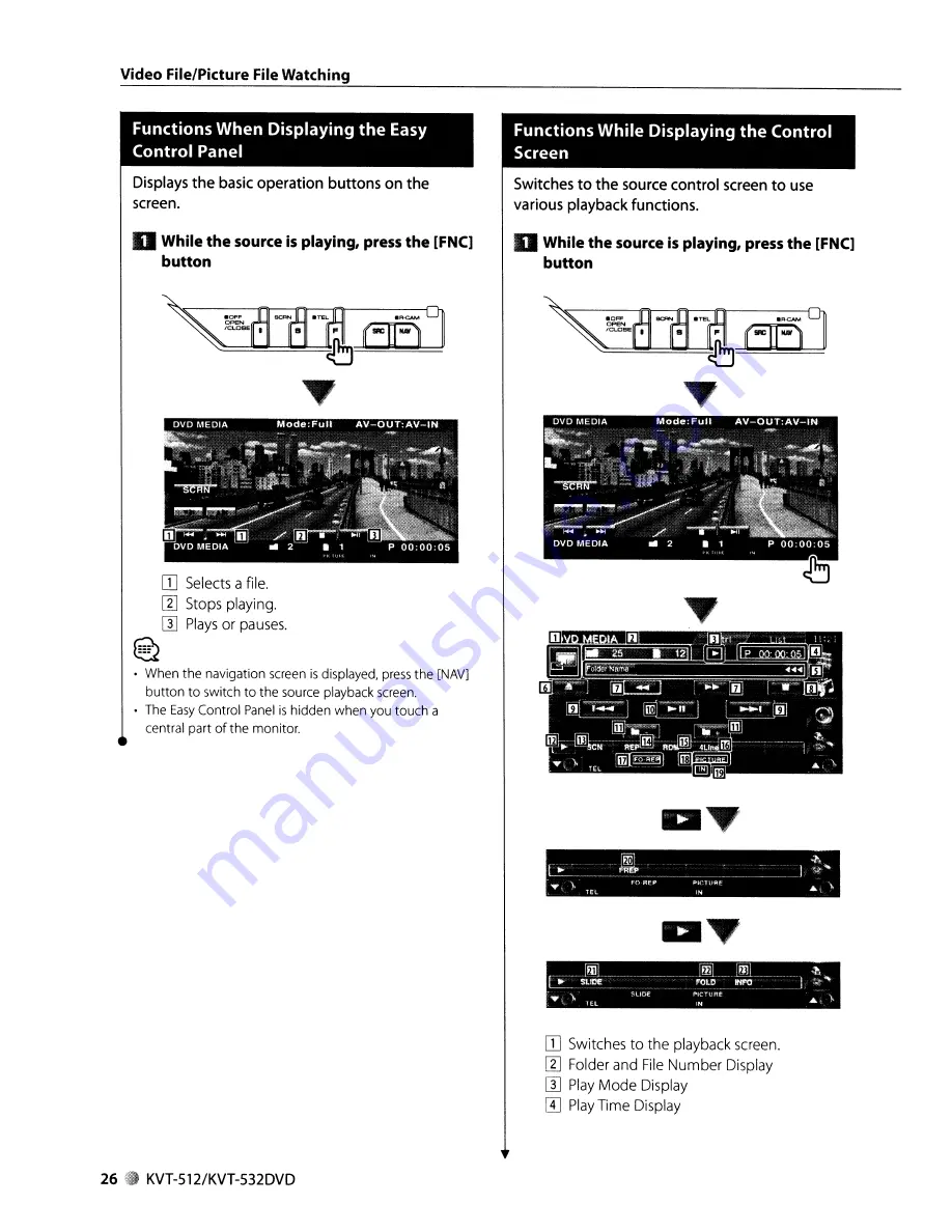 Kenwood KVT-512 Instruction Manual Download Page 26