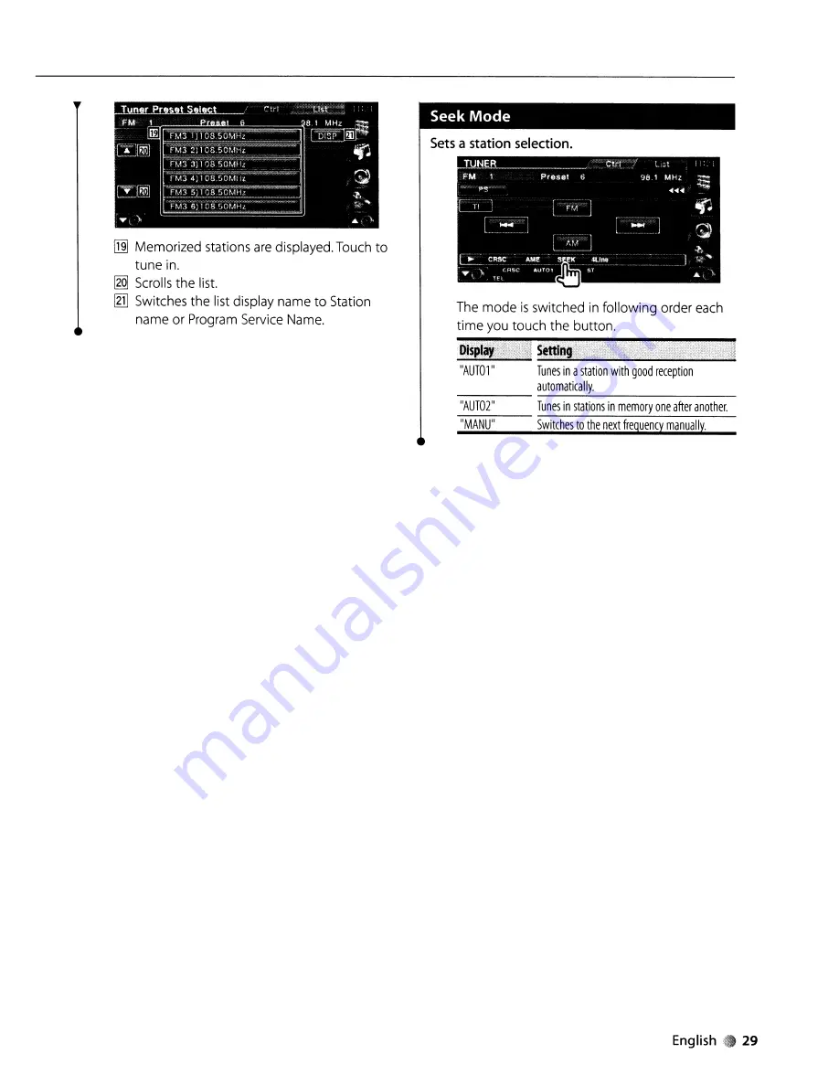 Kenwood KVT-512 Instruction Manual Download Page 29