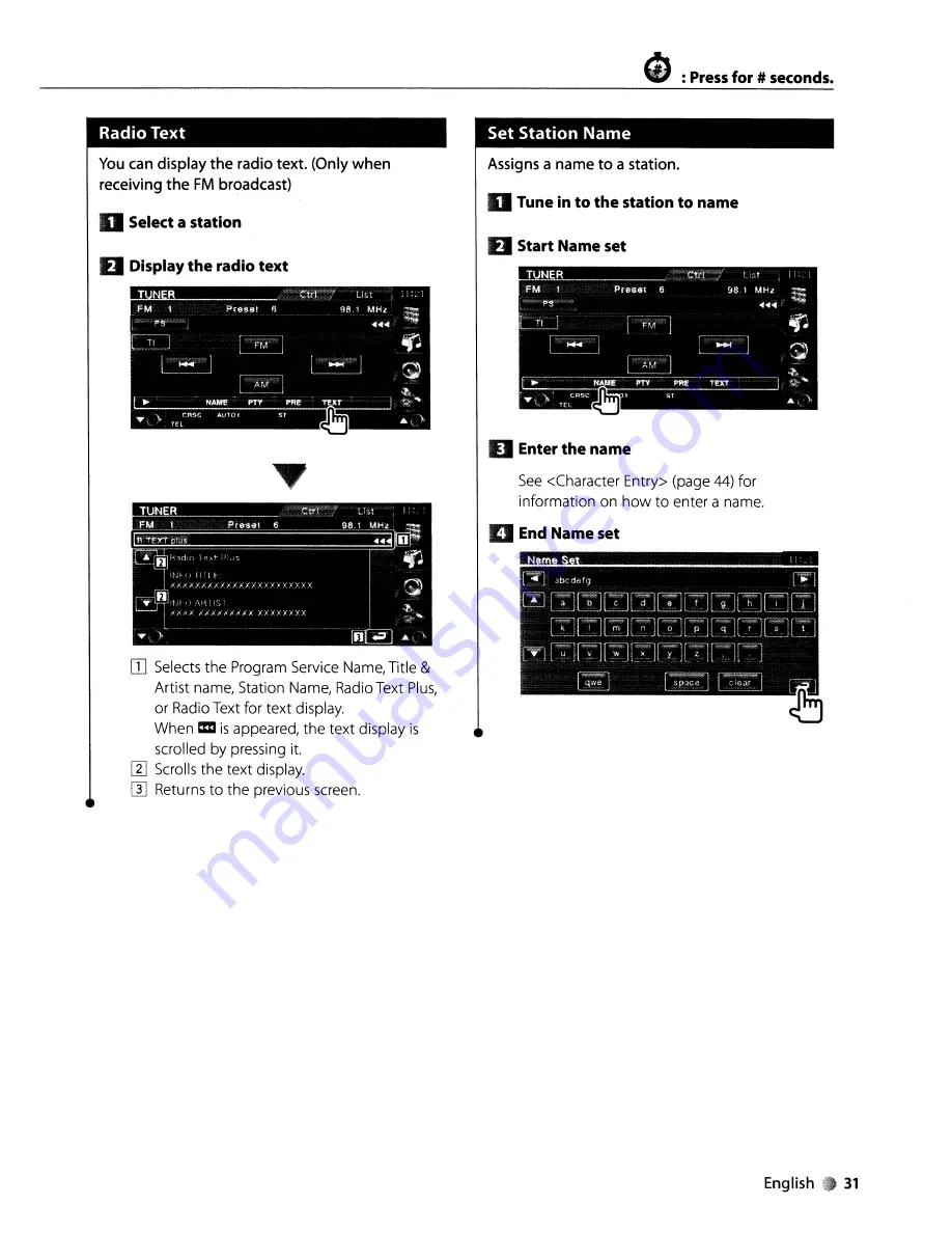 Kenwood KVT-512 Instruction Manual Download Page 31