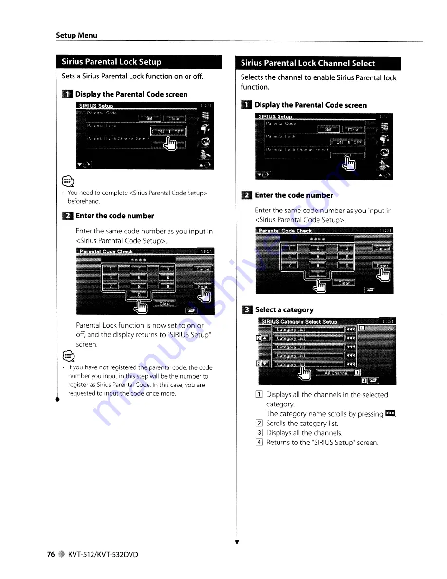 Kenwood KVT-512 Instruction Manual Download Page 76