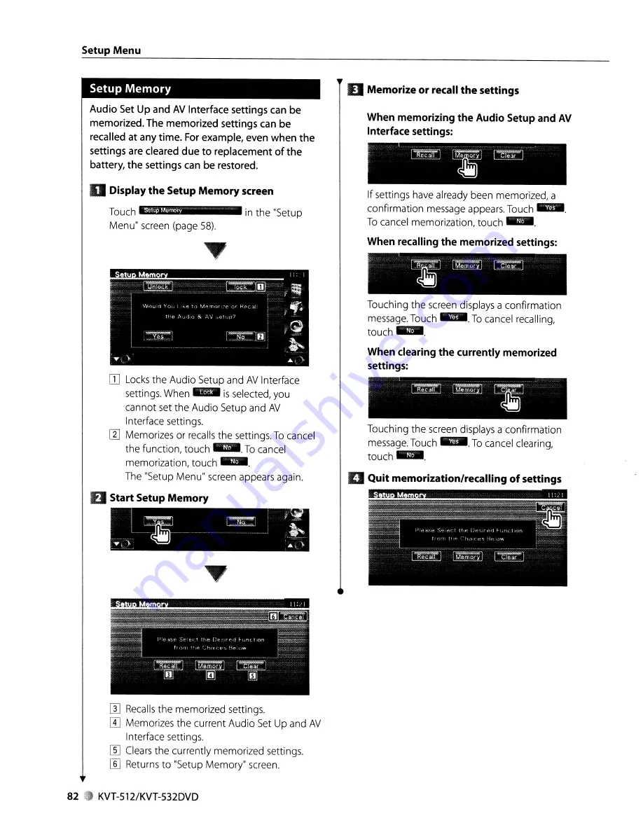 Kenwood KVT-512 Instruction Manual Download Page 82