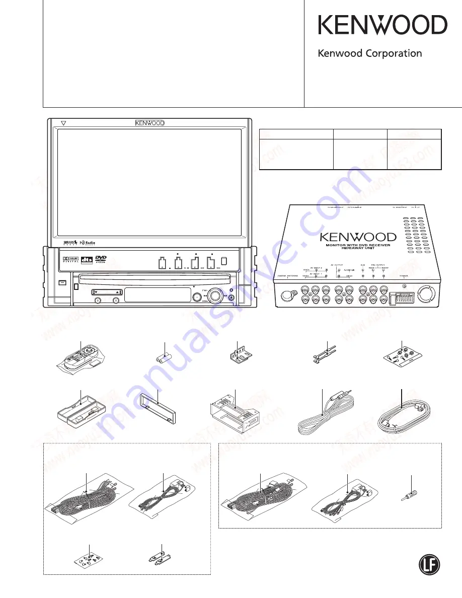 Kenwood KVT-627DVD Скачать руководство пользователя страница 1