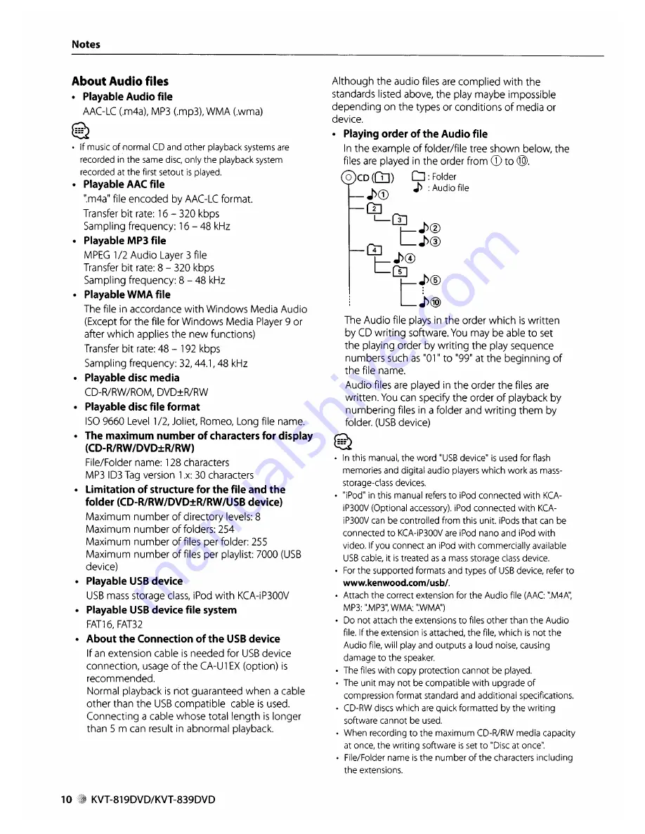 Kenwood KVT-819DVD Instruction Manual Download Page 10