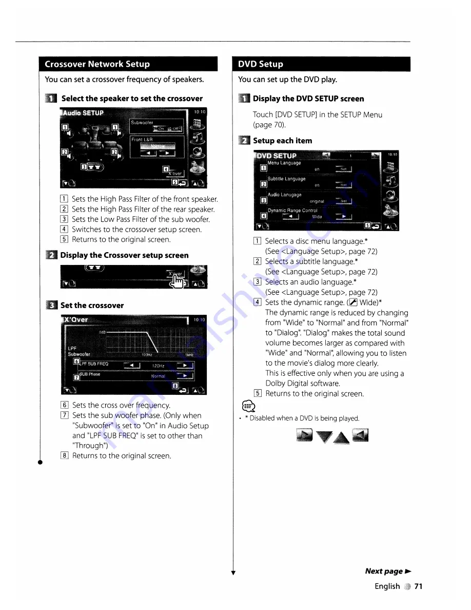 Kenwood KVT-819DVD Instruction Manual Download Page 71