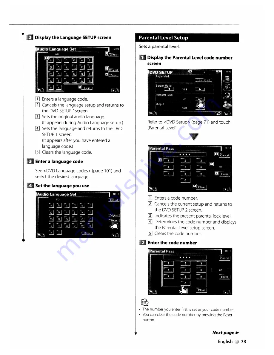 Kenwood KVT-819DVD Instruction Manual Download Page 73