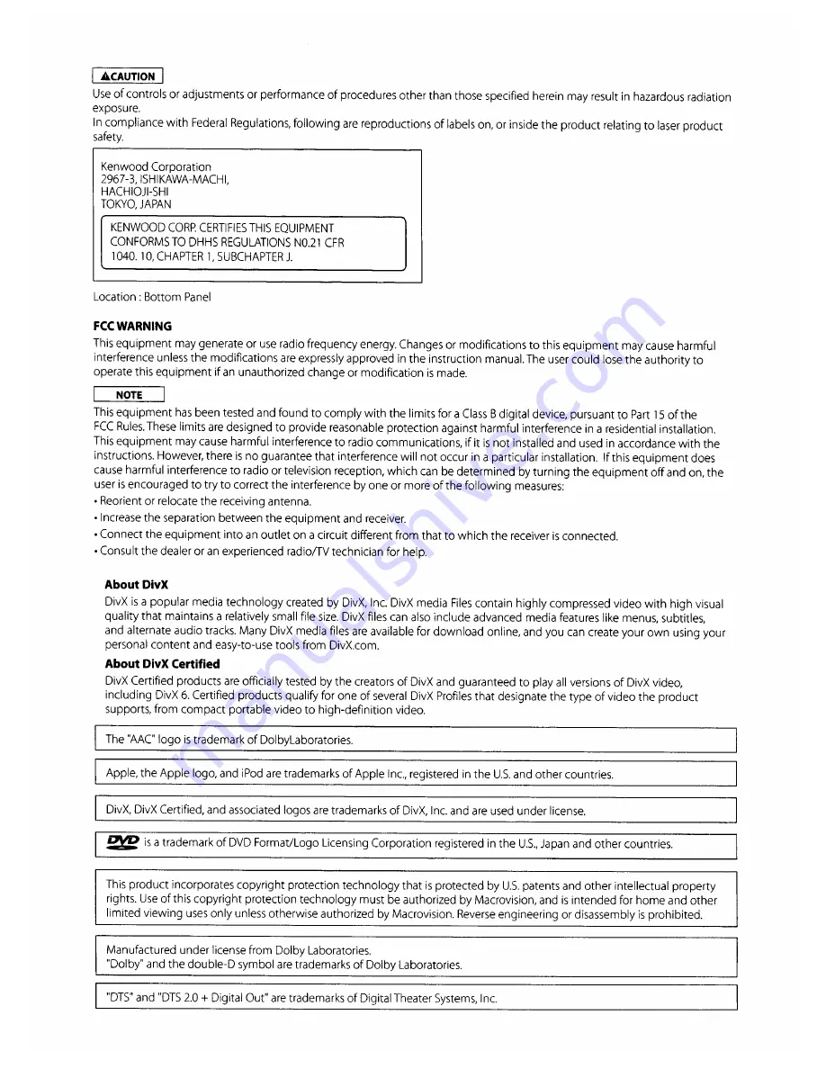 Kenwood KVT-819DVD Instruction Manual Download Page 104