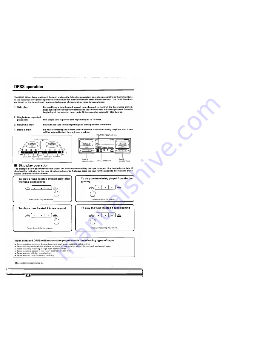 Kenwood KX-W2050 Instruction Manual Download Page 12