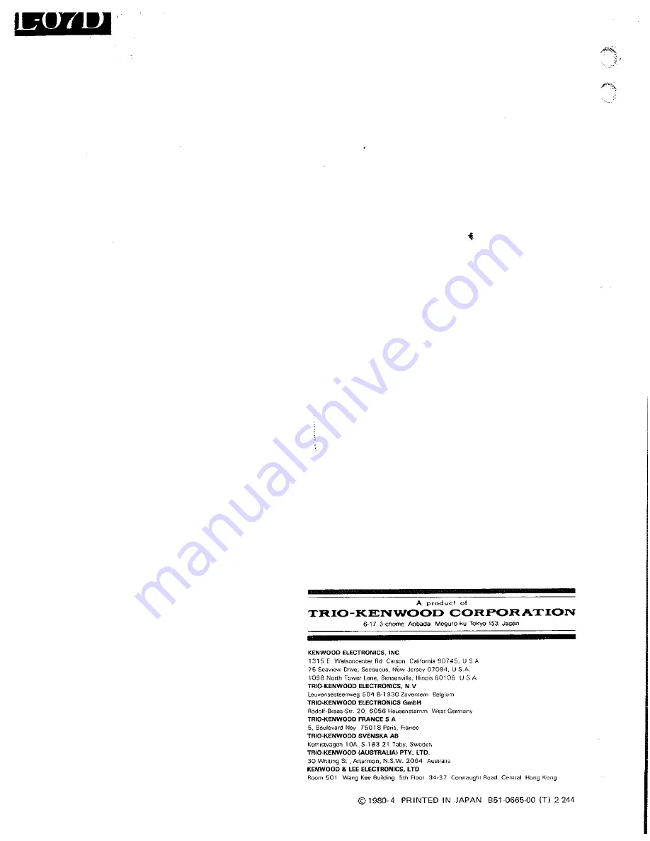 Kenwood L-07D Service Manual Download Page 26