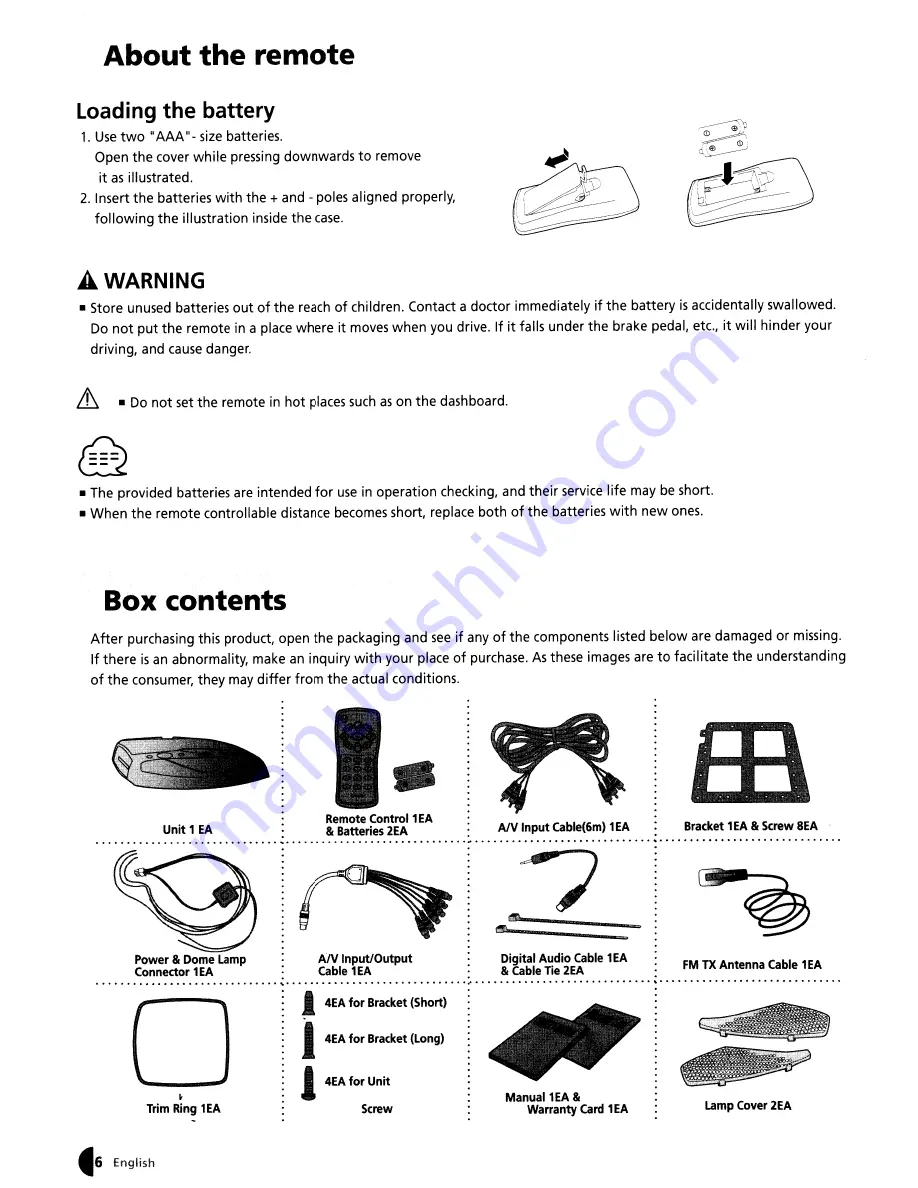 Kenwood LZH-100W - DVD Player With LCD Monitor Скачать руководство пользователя страница 6