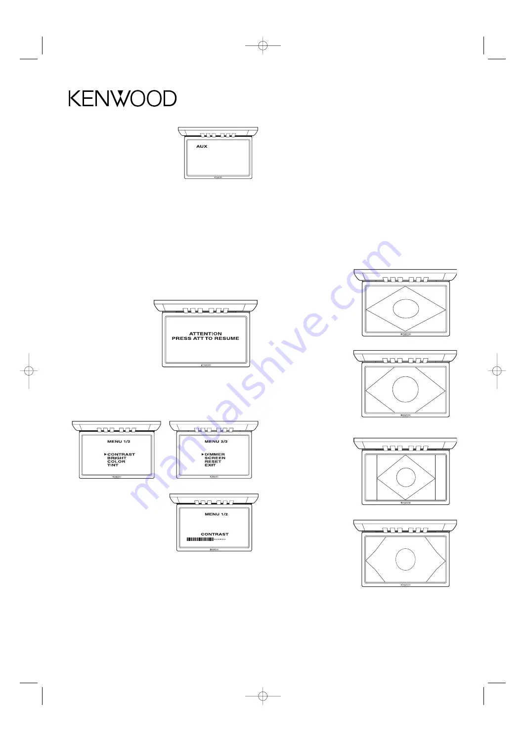 Kenwood LZH-70W - LCD Monitor - External Instruction Manual Download Page 6