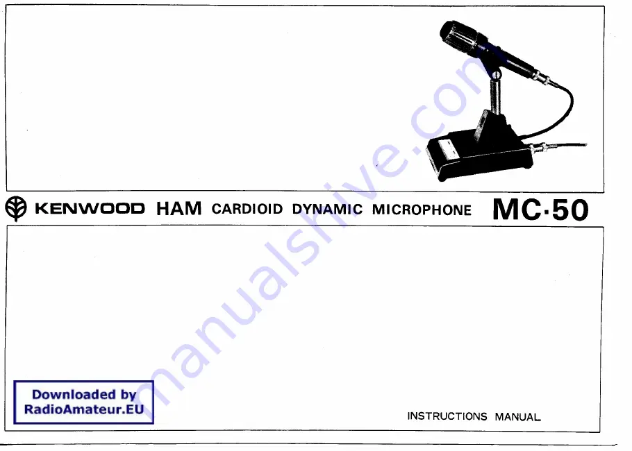 Kenwood MC-50 Скачать руководство пользователя страница 1