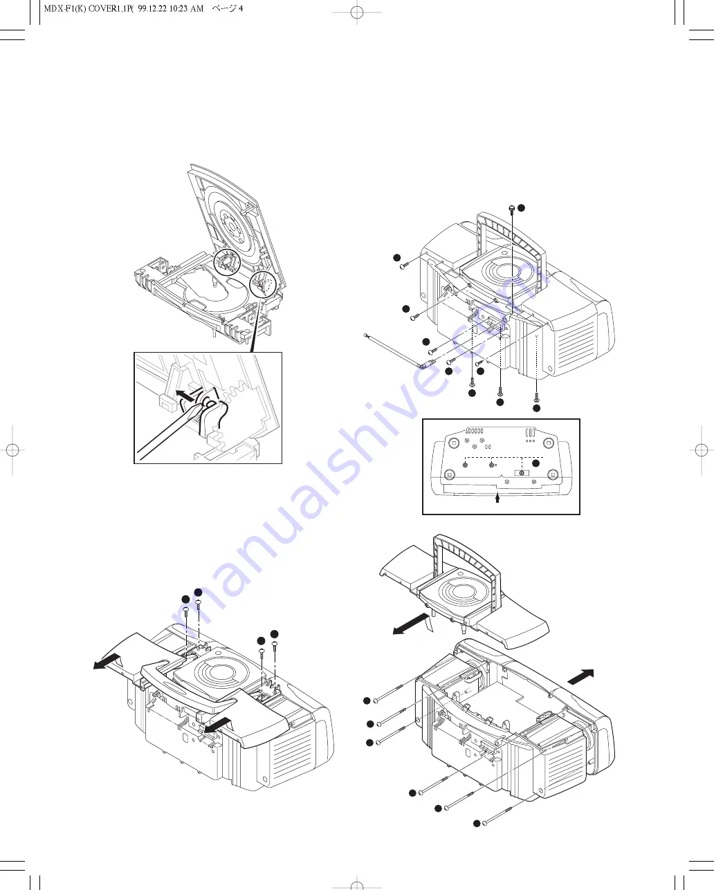 Kenwood MDX-F1 Service Manual Download Page 4