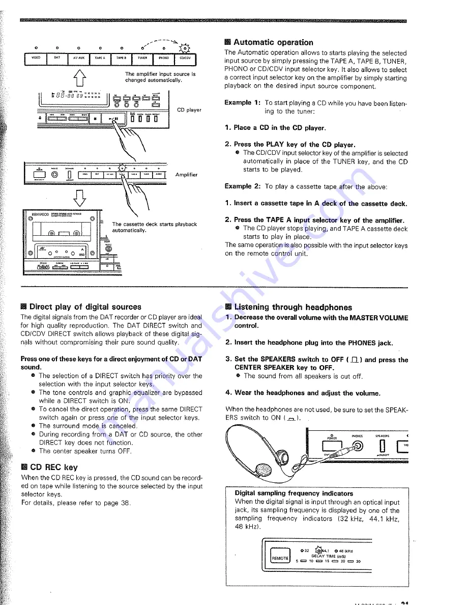 Kenwood MIDI M-93 Instruction Manual Download Page 21