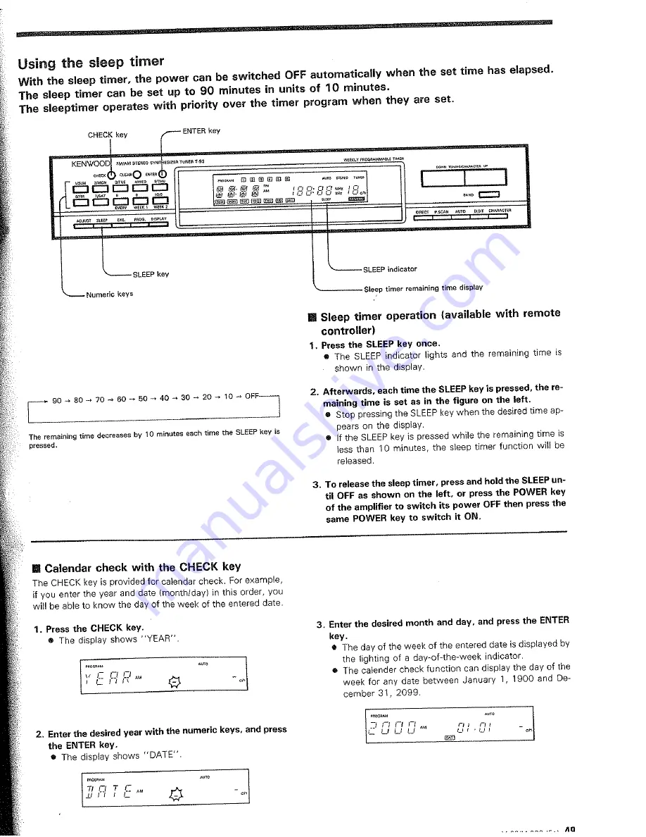 Kenwood MIDI M-93 Скачать руководство пользователя страница 49