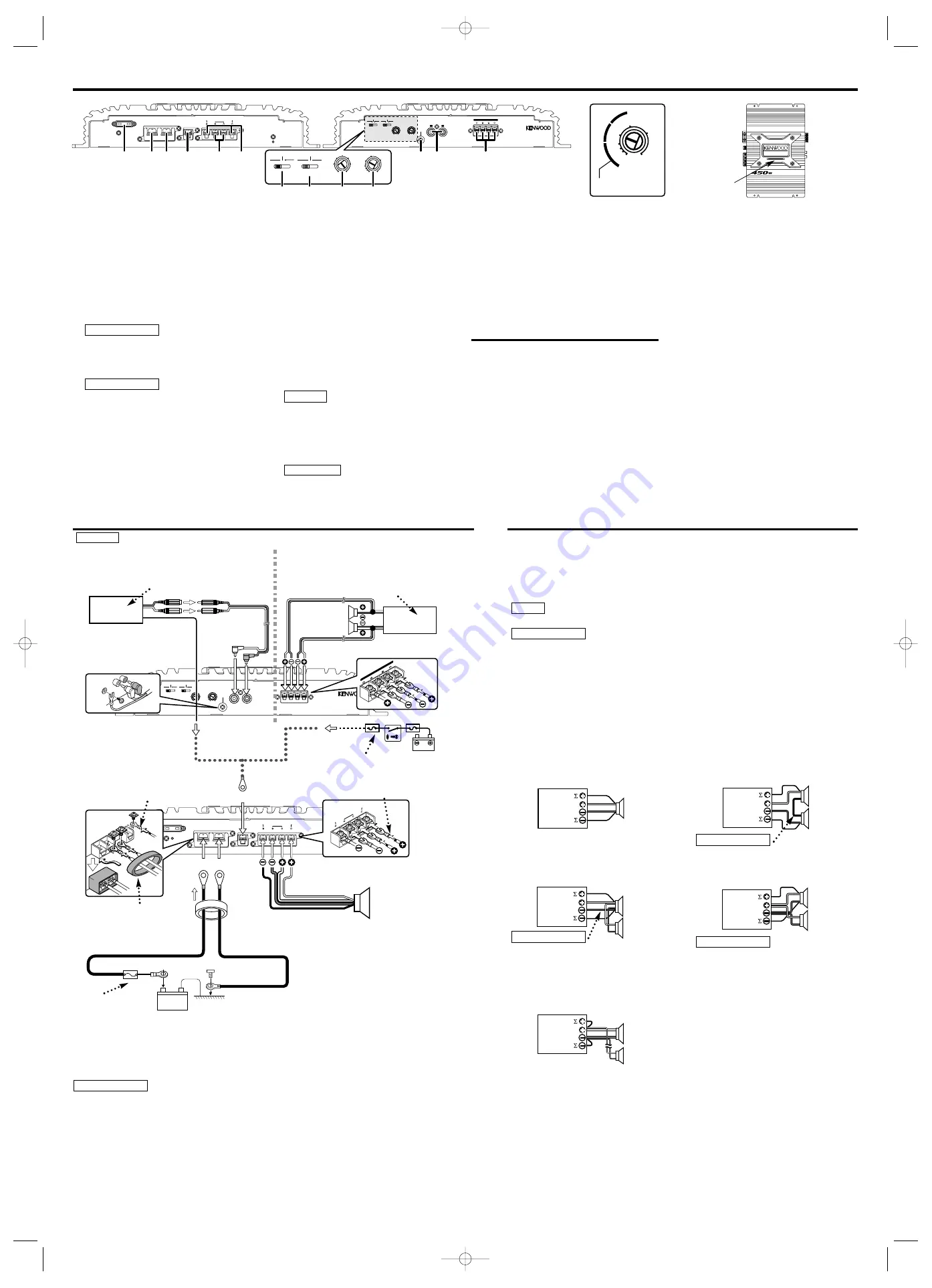 Kenwood MONO POWER AMPLIFIER KAC-819 Скачать руководство пользователя страница 2