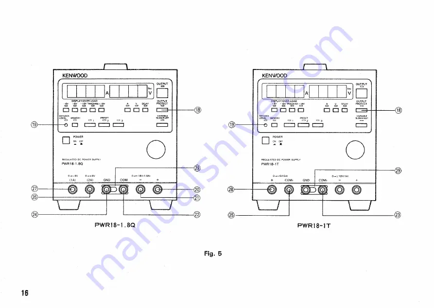 Kenwood PWR 18-1.8Q Instruction Manual Download Page 16