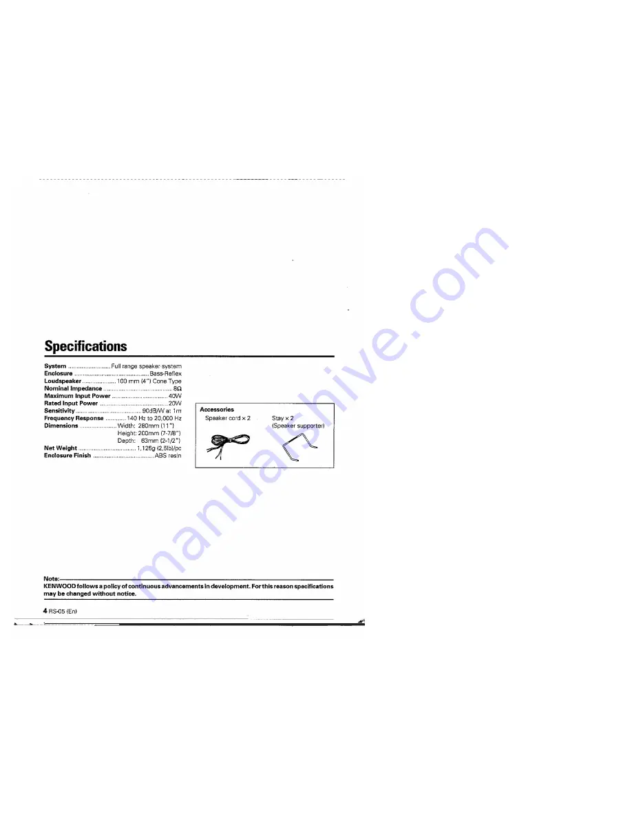 Kenwood RS-05 Скачать руководство пользователя страница 4