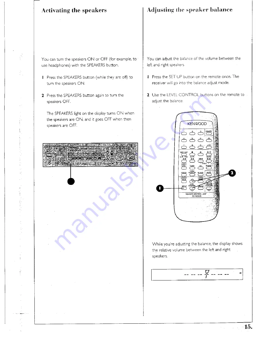 Kenwood Spectrum 460 AV Using Instructions Download Page 15