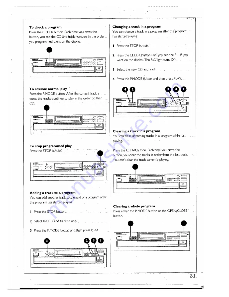 Kenwood Spectrum 850 AV Using Manual Download Page 31