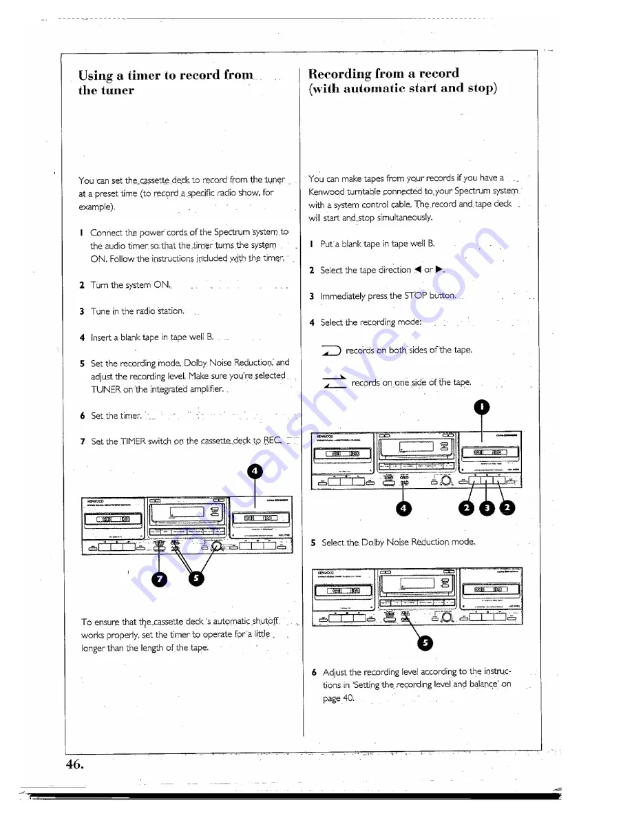 Kenwood Spectrum 850 AV Скачать руководство пользователя страница 46