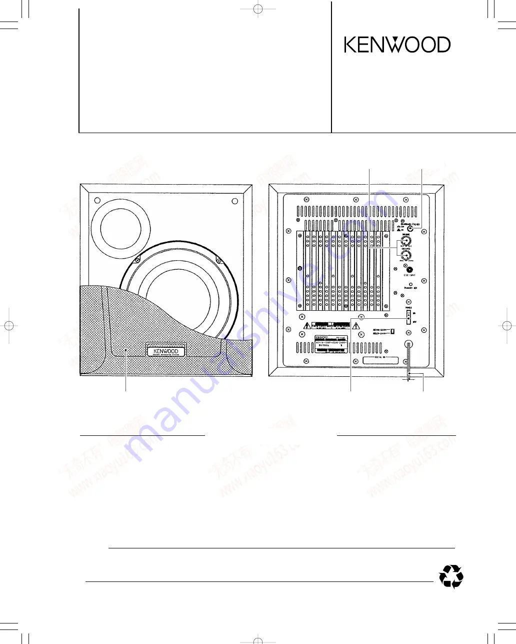 Kenwood SW-36HT Service Manual Download Page 1