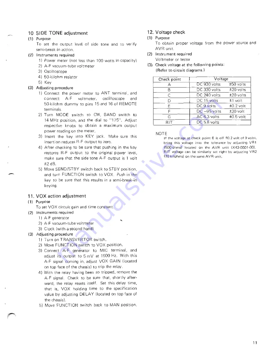 Kenwood T-599S Service Manual Download Page 11