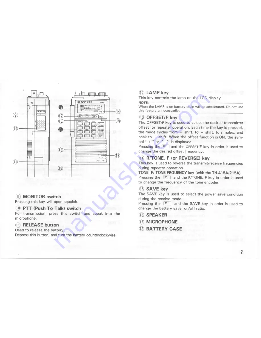 Kenwood TH-205E Скачать руководство пользователя страница 7