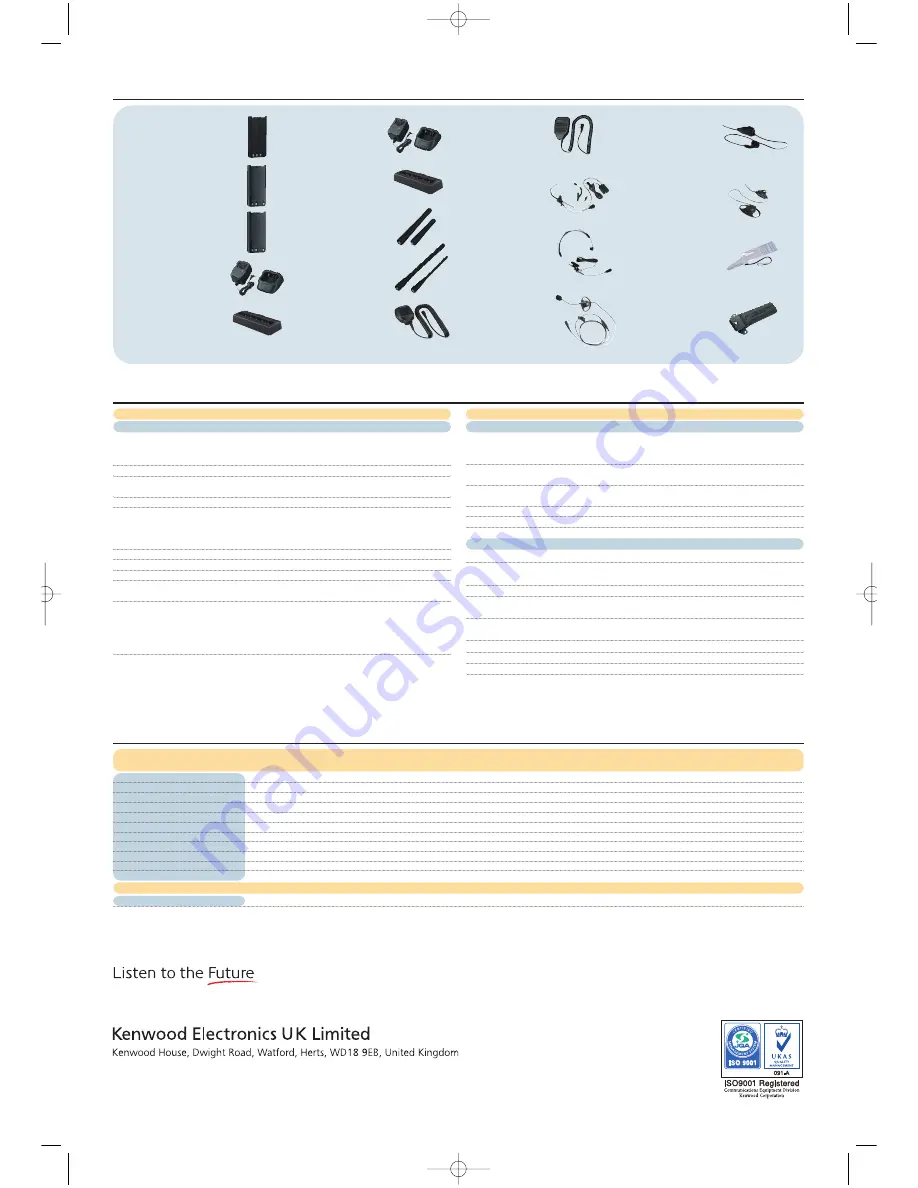 Kenwood TK-2307 Specifications Download Page 2