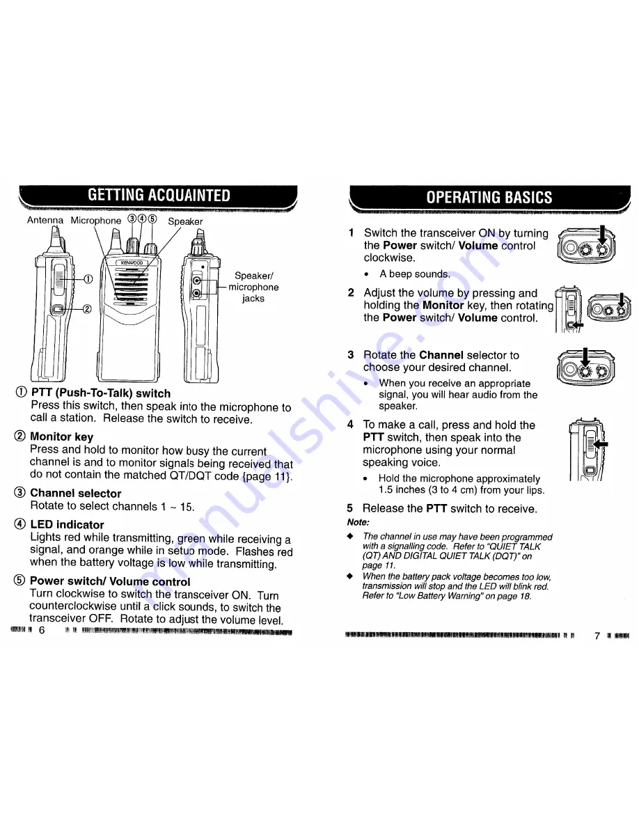 Kenwood TK-3101 (UHF) Instruction Manual Download Page 7