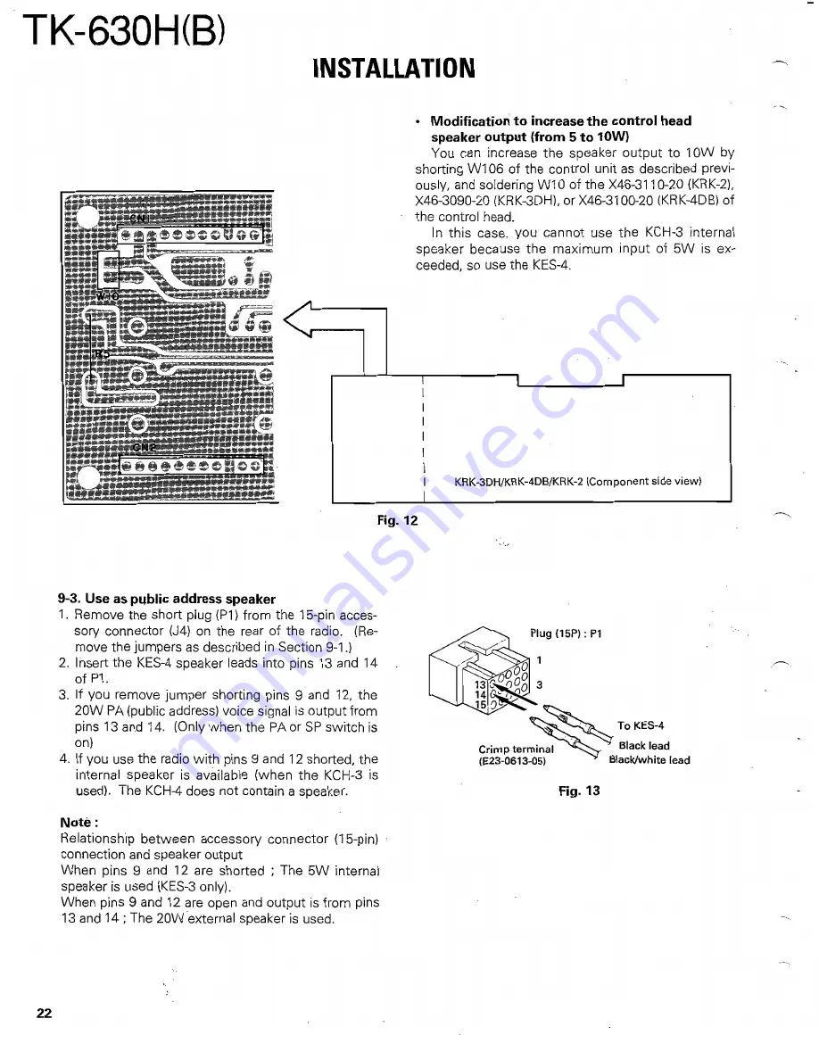 Kenwood TK-630H Service Manual Download Page 22