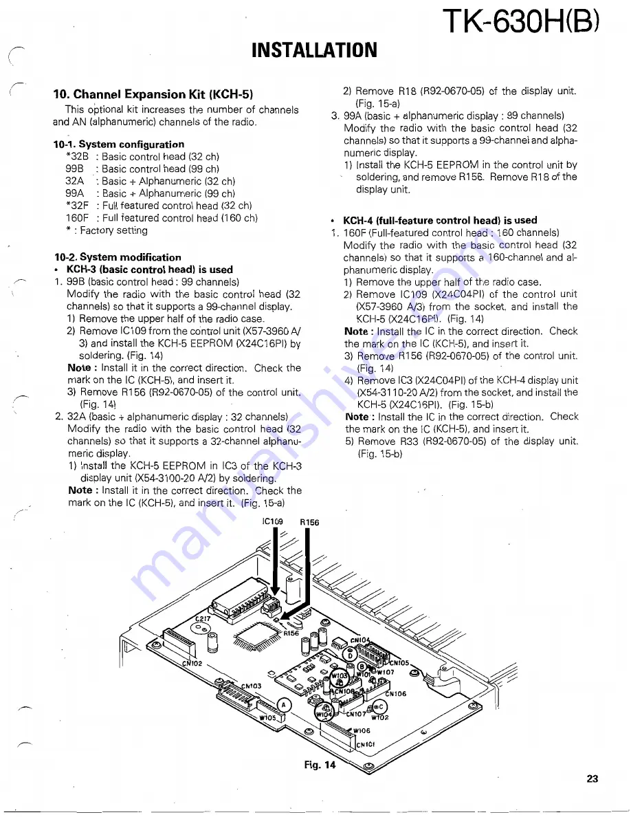 Kenwood TK-630H Service Manual Download Page 23