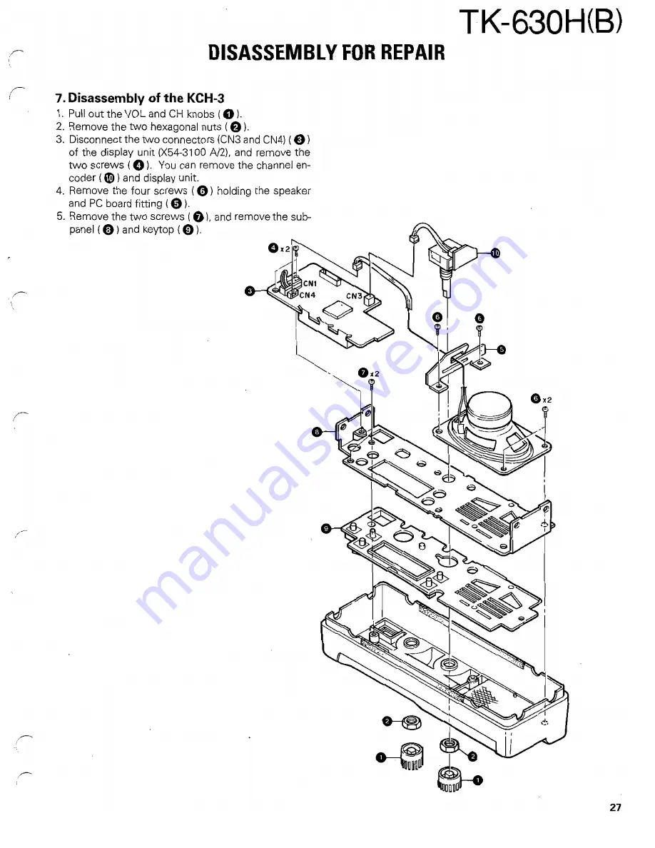 Kenwood TK-630H Скачать руководство пользователя страница 27