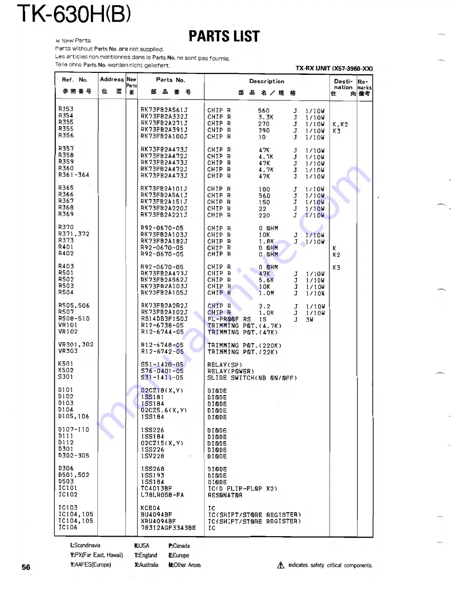 Kenwood TK-630H Service Manual Download Page 55