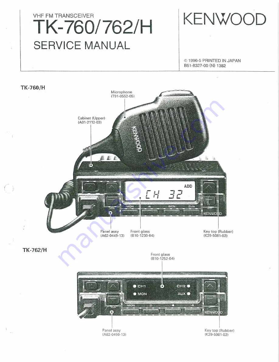 Kenwood TK-760 Скачать руководство пользователя страница 1