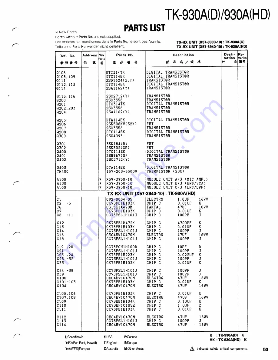 Kenwood TK-930A Скачать руководство пользователя страница 53