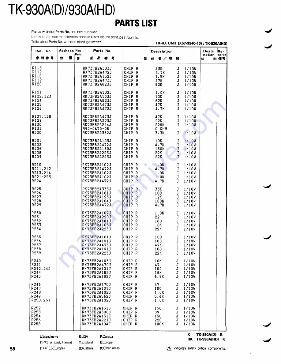 Kenwood TK-930A Скачать руководство пользователя страница 58