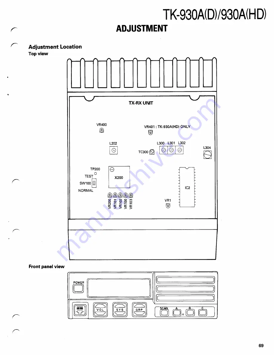 Kenwood TK-930A Скачать руководство пользователя страница 69