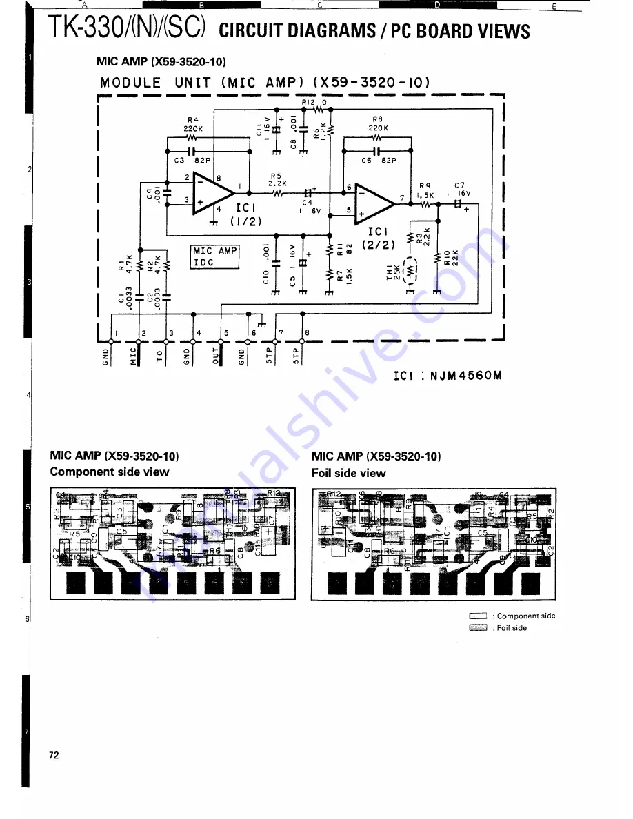 Kenwood TK330 Service Manual Download Page 71