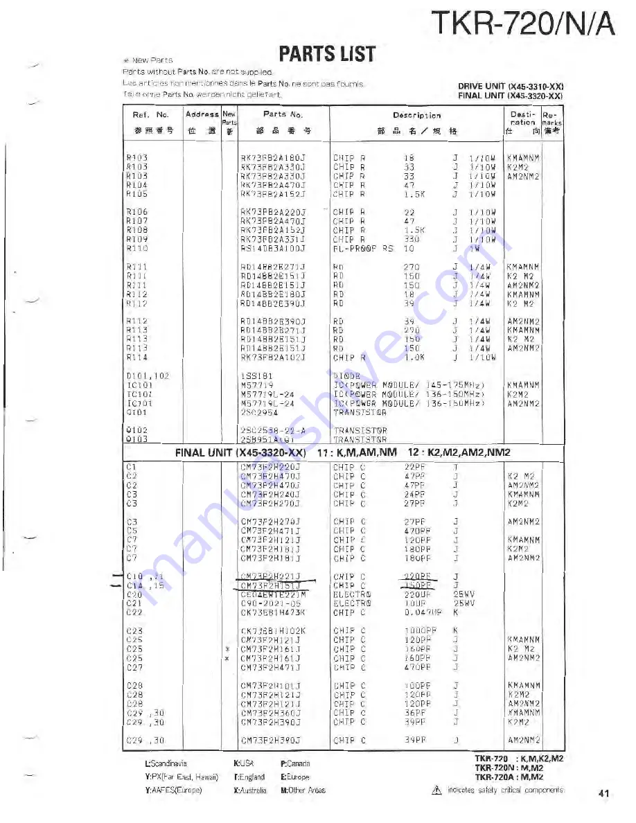 Kenwood TKR-720(N) Скачать руководство пользователя страница 44