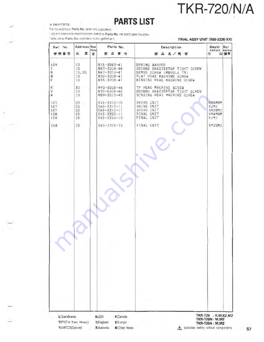 Kenwood TKR-720(N) Скачать руководство пользователя страница 61