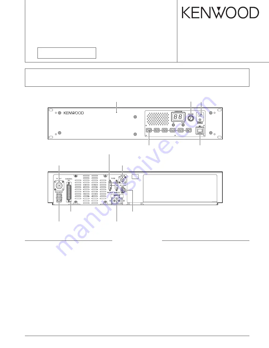 Kenwood TKR-750 Service Manual Download Page 1