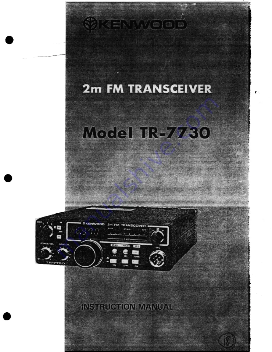 Kenwood TR-7730 Instruction Manual Download Page 1