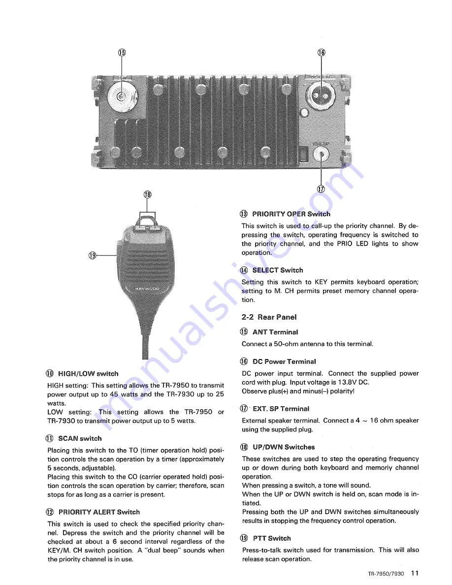 Kenwood TR-7920 Скачать руководство пользователя страница 11