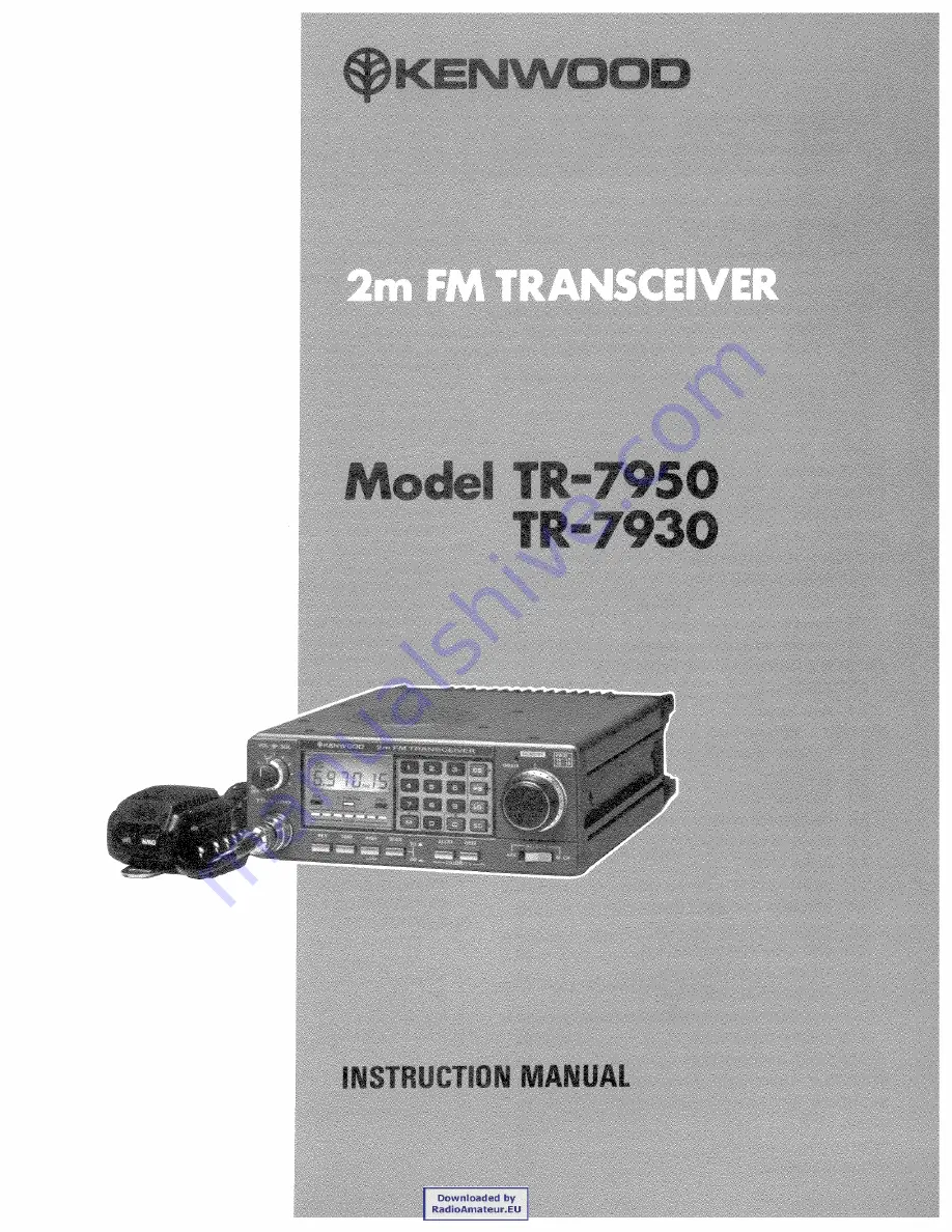 Kenwood TR-7930 Скачать руководство пользователя страница 1