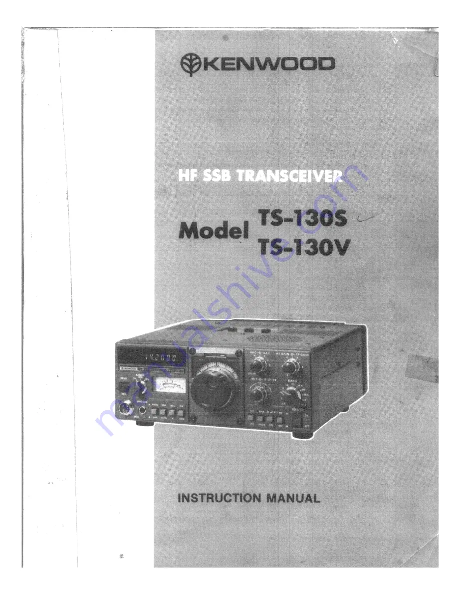 Kenwood TS-130S Скачать руководство пользователя страница 1