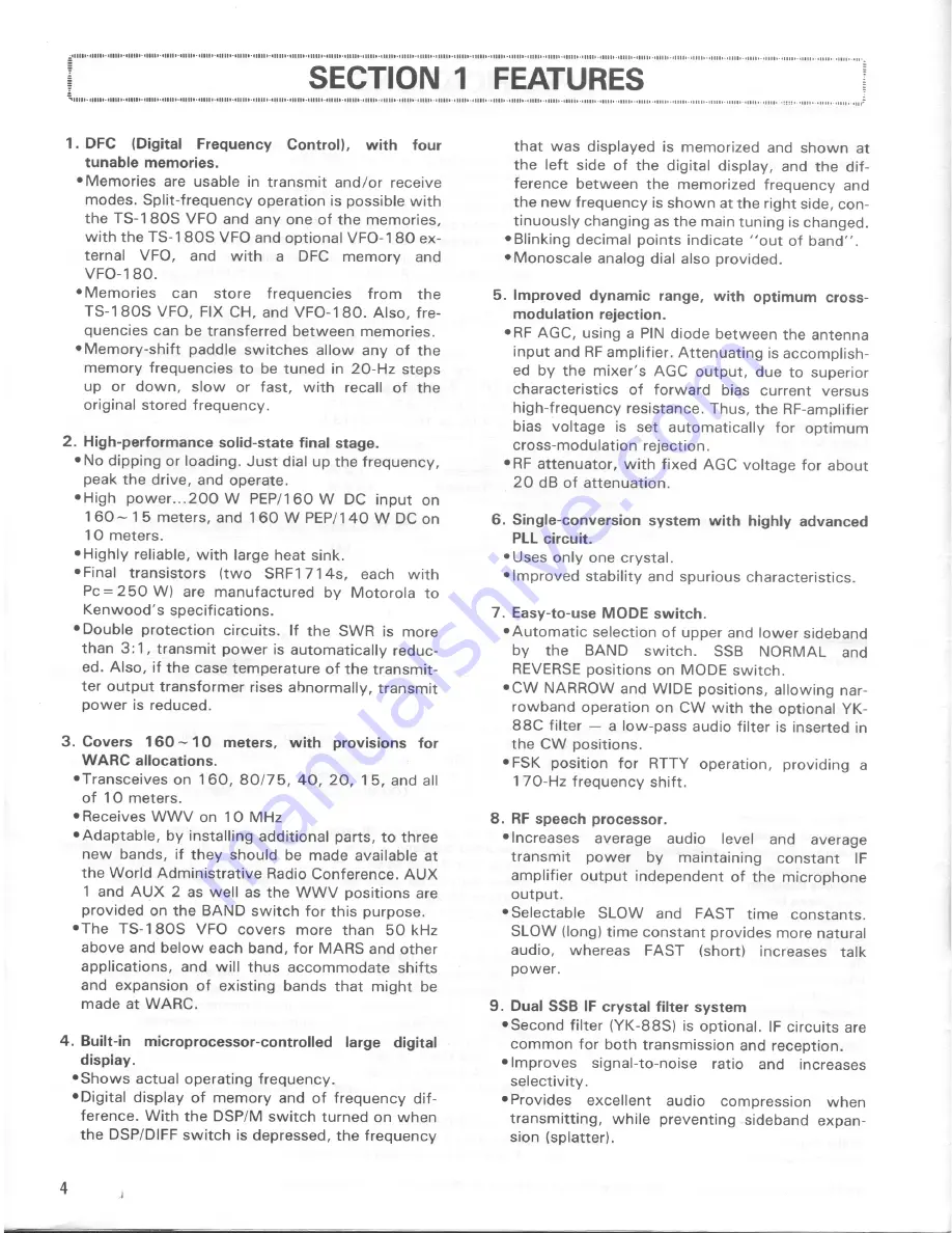 Kenwood TS-180S Instruction Manual Download Page 4